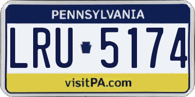 PA license plate LRU5174