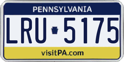 PA license plate LRU5175