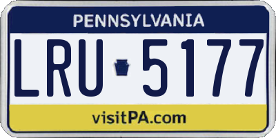 PA license plate LRU5177