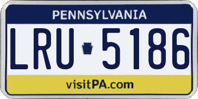 PA license plate LRU5186