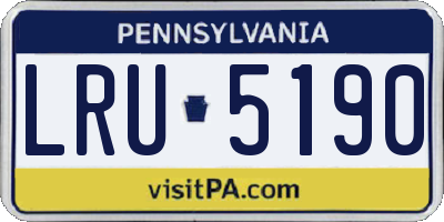 PA license plate LRU5190
