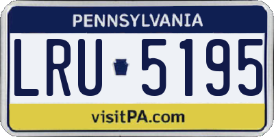 PA license plate LRU5195