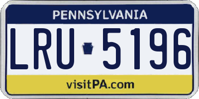 PA license plate LRU5196