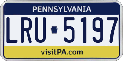 PA license plate LRU5197