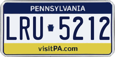 PA license plate LRU5212
