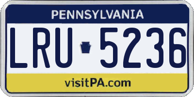 PA license plate LRU5236