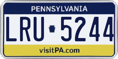 PA license plate LRU5244
