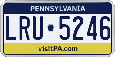 PA license plate LRU5246
