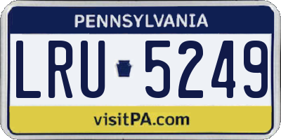 PA license plate LRU5249