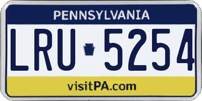 PA license plate LRU5254