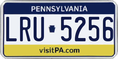 PA license plate LRU5256