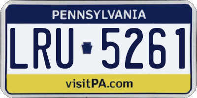 PA license plate LRU5261