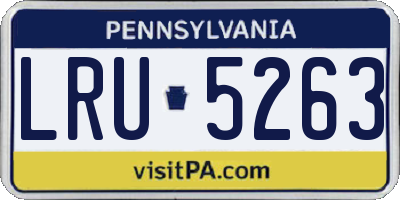 PA license plate LRU5263