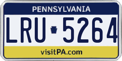 PA license plate LRU5264
