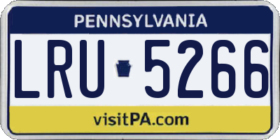 PA license plate LRU5266