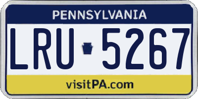 PA license plate LRU5267