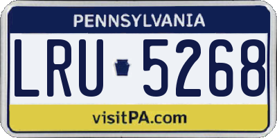 PA license plate LRU5268