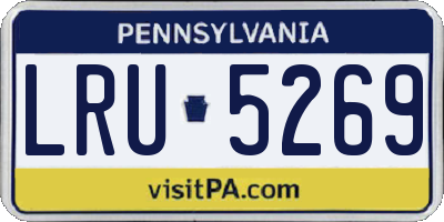 PA license plate LRU5269