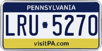 PA license plate LRU5270