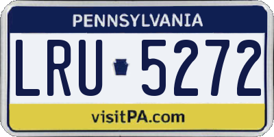 PA license plate LRU5272