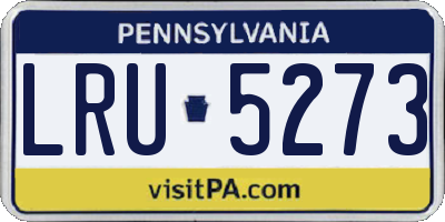 PA license plate LRU5273
