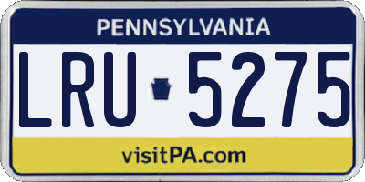 PA license plate LRU5275