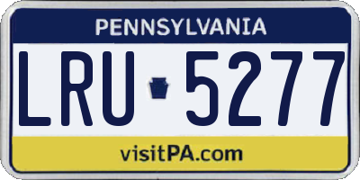 PA license plate LRU5277