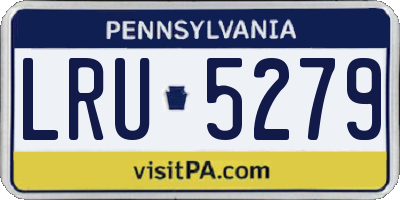 PA license plate LRU5279