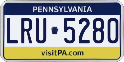 PA license plate LRU5280