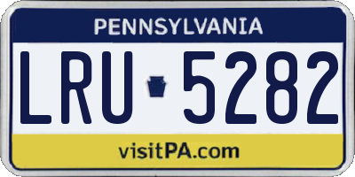 PA license plate LRU5282