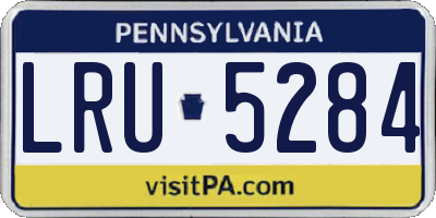 PA license plate LRU5284