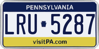 PA license plate LRU5287