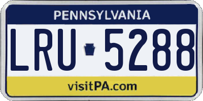 PA license plate LRU5288