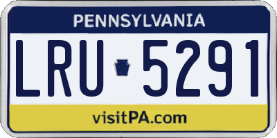 PA license plate LRU5291