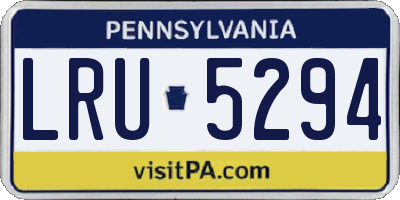 PA license plate LRU5294