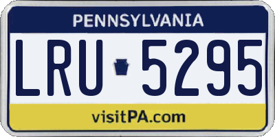PA license plate LRU5295