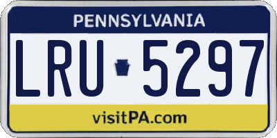PA license plate LRU5297