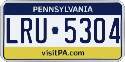 PA license plate LRU5304