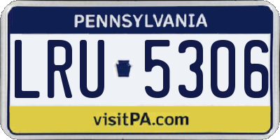 PA license plate LRU5306