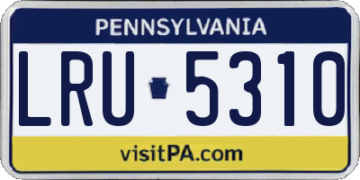 PA license plate LRU5310