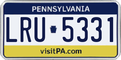 PA license plate LRU5331