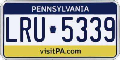 PA license plate LRU5339