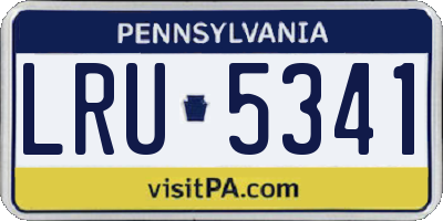 PA license plate LRU5341