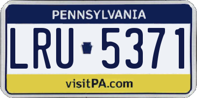 PA license plate LRU5371