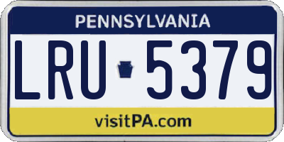 PA license plate LRU5379