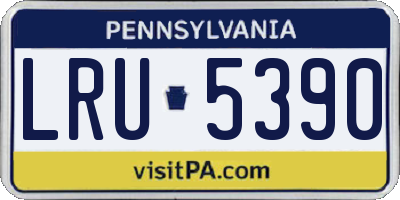 PA license plate LRU5390