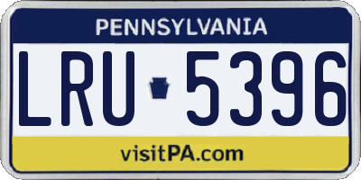 PA license plate LRU5396