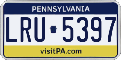 PA license plate LRU5397