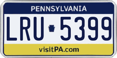 PA license plate LRU5399