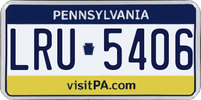 PA license plate LRU5406